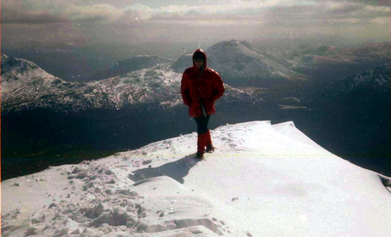 Snow-bound Summit Ridge of Liathach in the Torridon region of the North West Highlands of Scotland