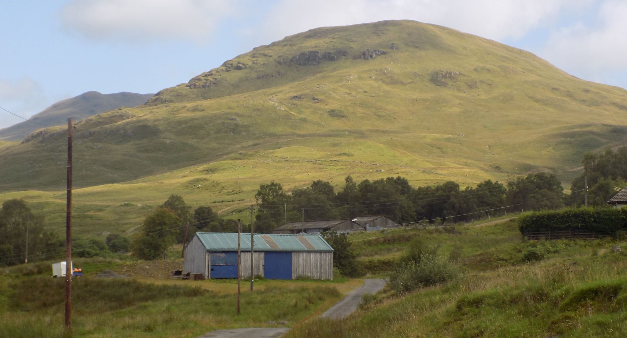 Farm buildings at Duart beneath Ben Vane