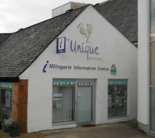 Information Centre in Milngavie the Starting Point of the West Highland Way beneath the Campsie Fells