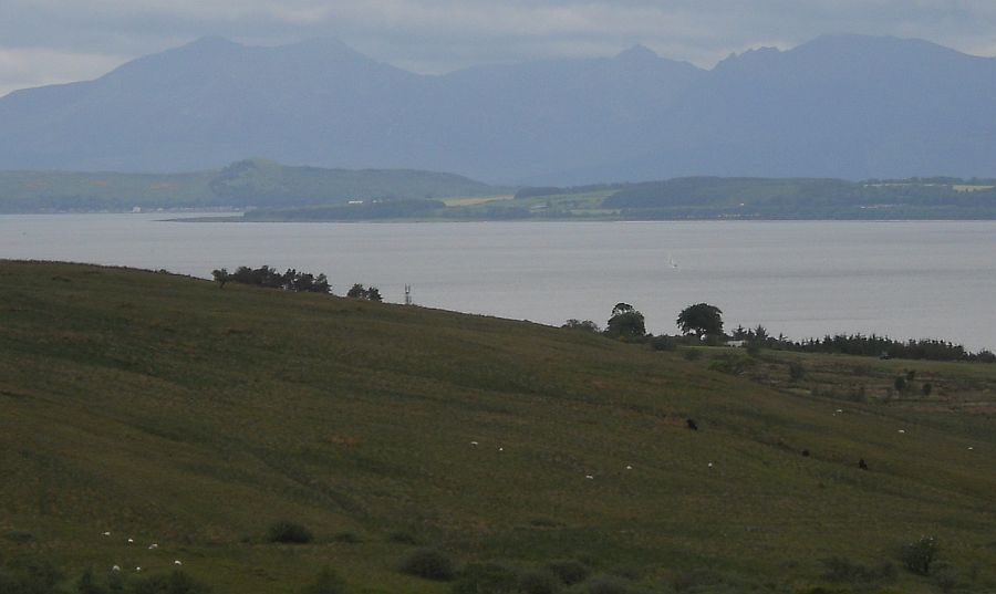 Arran Hills across the Firth of Clyde from Blood Moss