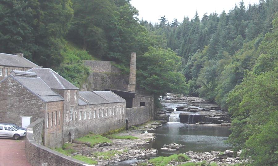 New Lanark on River Clyde in Scotland