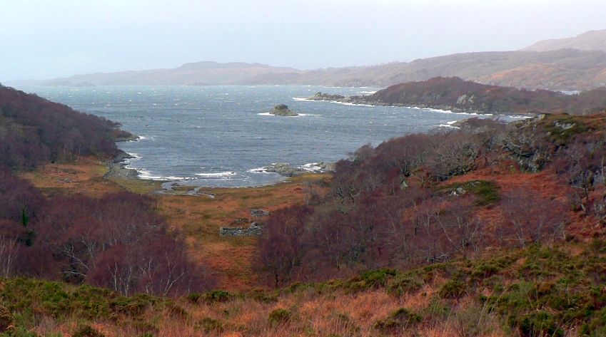 Loch nan Uamh on North West Coast of Scotland