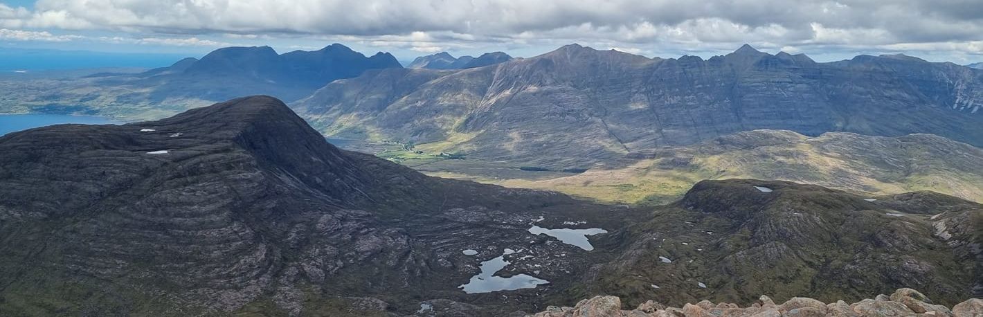 Liathach beyond Beinn Liath Mhor from Sgorr Ruadh