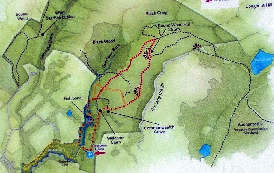 Map of Overtoun estate