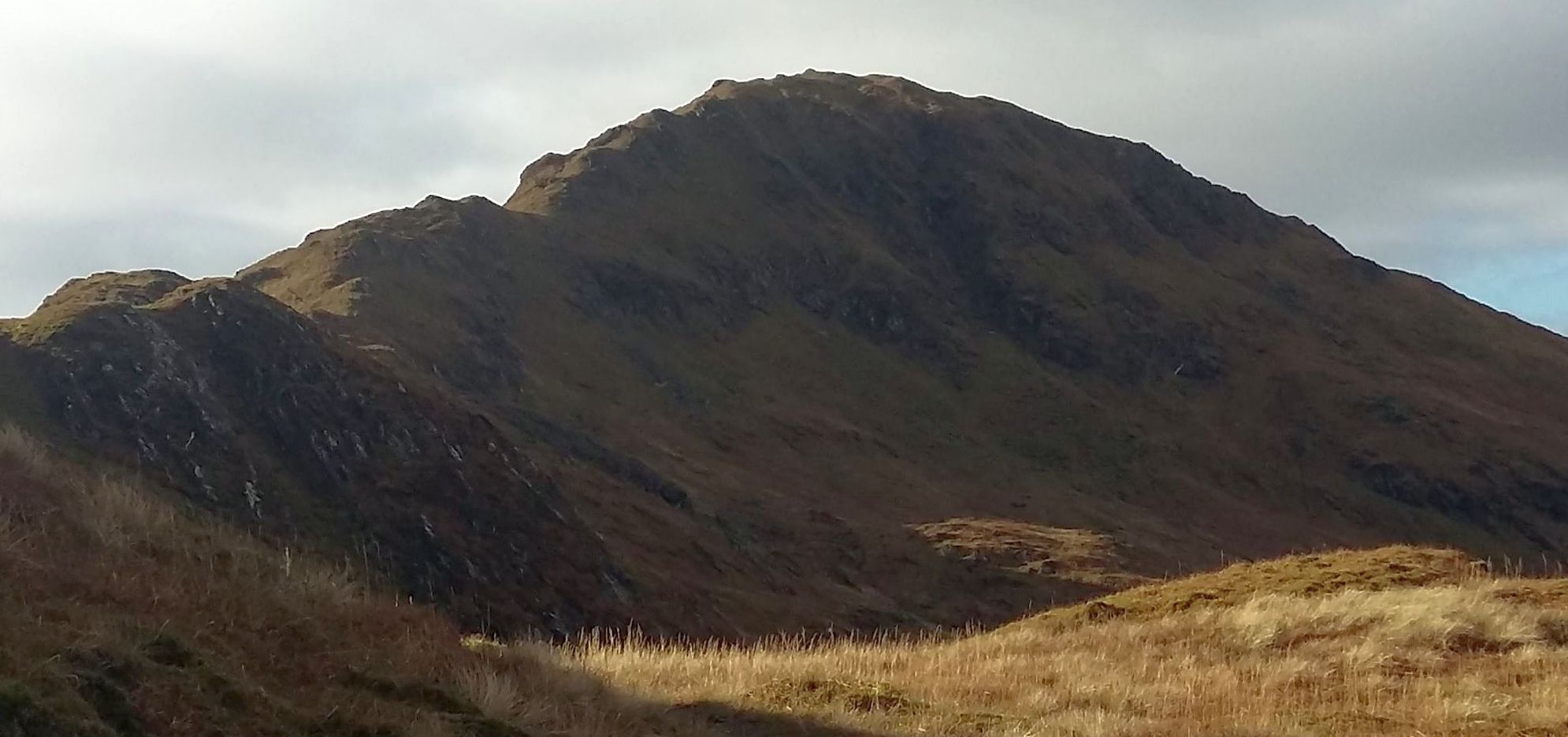 Summit Ridge of Beinn Bhuidhe in the Southern Highlands of Scotland