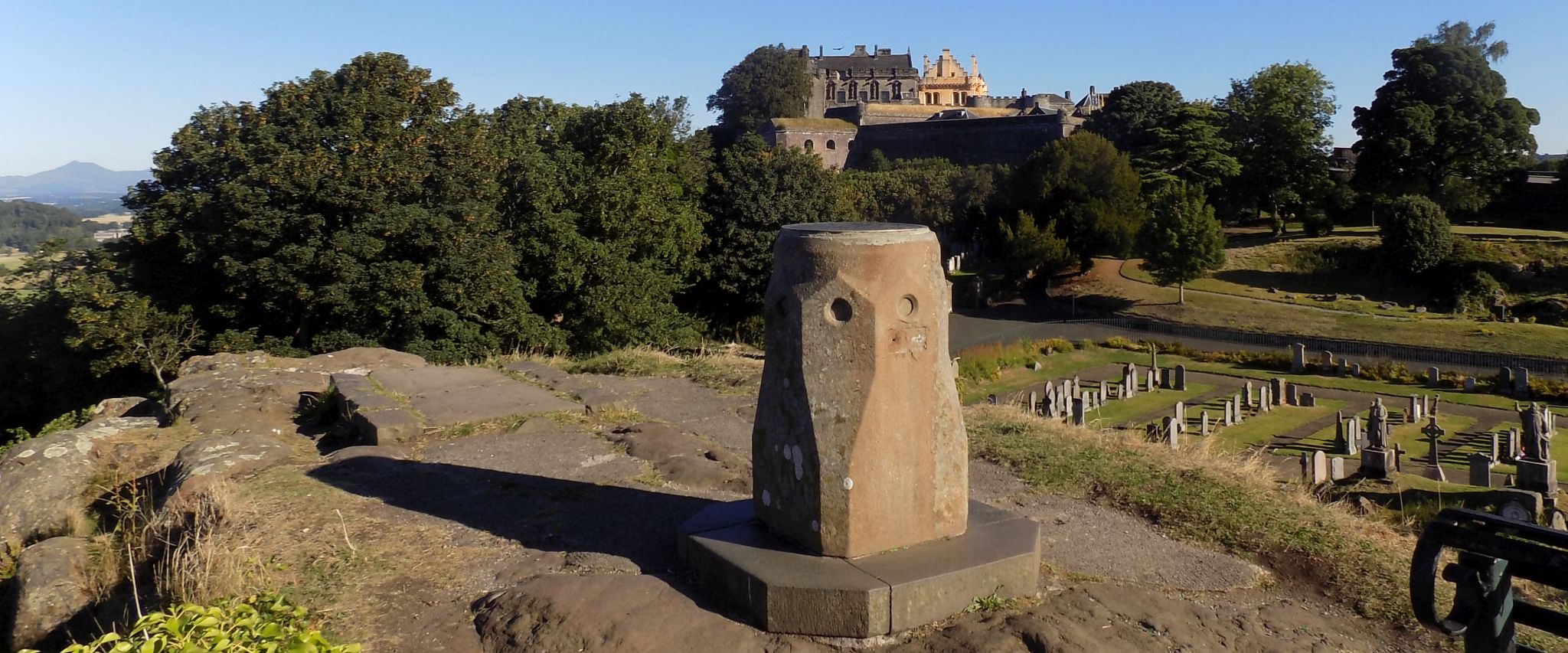 View over Ancient Historic Cemetery at Stirling Castle