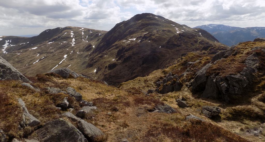 Meall na Caora and Beinn Each from Stuc a'Chroin