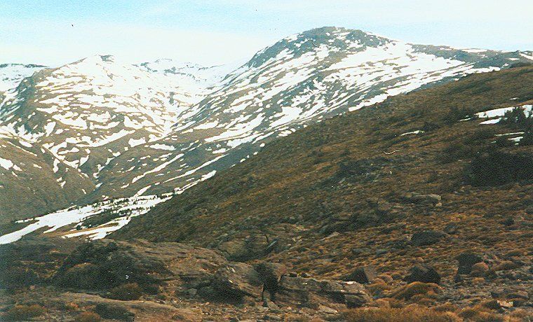 Approach route to Mulhacen in the Sierra Nevada in Southern Spain