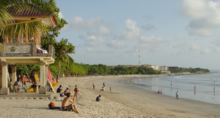 Beach at Kuta on the Indonesian Island of Bali