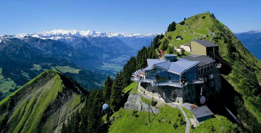 Stanserhorn in the Swiss Alps near Lucerne in central Switzerland