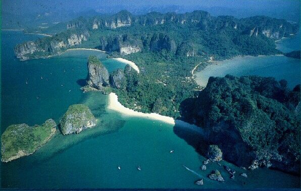 Aerial View of Phra Nang near Krabi in Southern Thailand