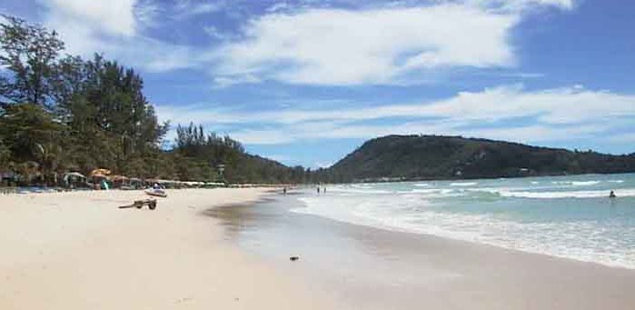 Beach at Ao Patong on Ko Phuket in Southern Thailand