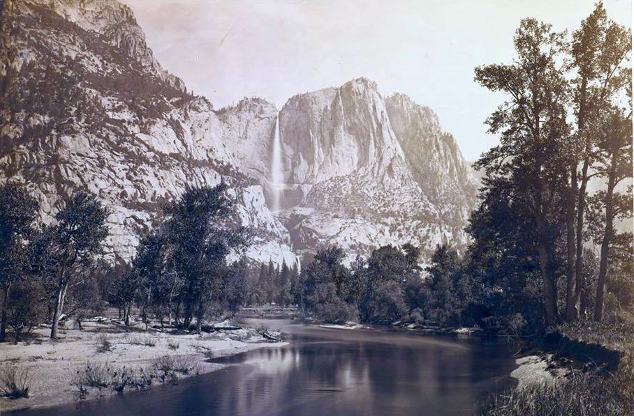 Yosemite Falls in winter