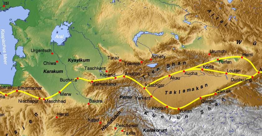 Map of Kyrgyzstan in Central Asia