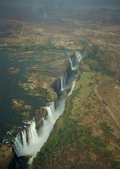 Aerial View of Victoria Falls