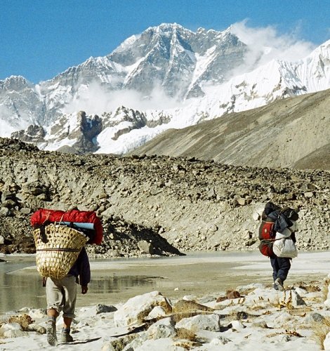 Lhotse from Hongu Valley